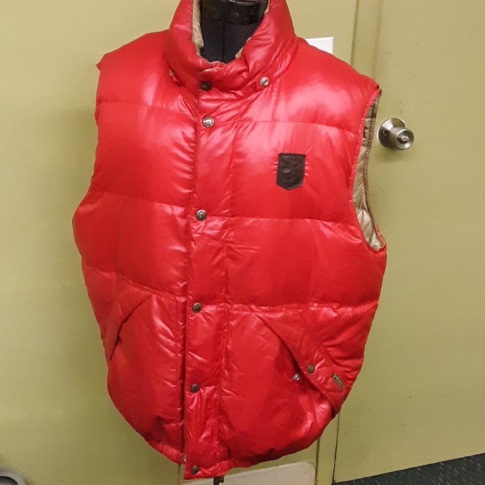 Ralph lauren mens xl red down vest size xl